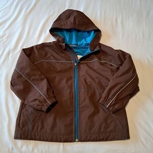 Hanna Andersson boys brown fleece lined jacket size 120 or 6-7